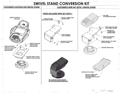 PAX S300 Conversion Kit Low Profile by Swivel Stands