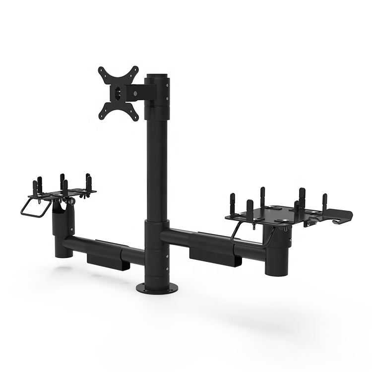 Adjustable Pos Mounting Solutions Support Swivel Single Monitor Stand 360 Rotate Pole Pos Mounting