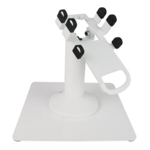 Clover Flex Freestanding Swivel and Tilt Stand with Square Plate (White) for C401U POS