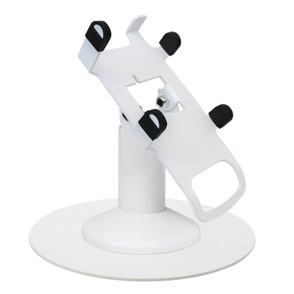 Dejavoo Z3 / Dejavoo Z6 Low Freestanding Swivel and Tilt Stand with Round Plate (White) - Fits Dejavoo Z6 HW # v1.3