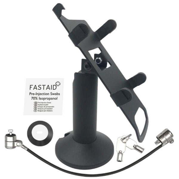 Ingenico Move 3500 / Ingenico Move 5000 Swivel and Tilt Stand with Device to Stand Security Tether Lock, Two Keys 8"