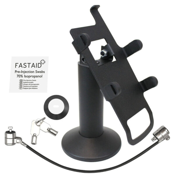 First Data FD35 / First Data FD40 Swivel and Tilt Stand with Device to Stand Security Tether Lock, Two Keys 8"