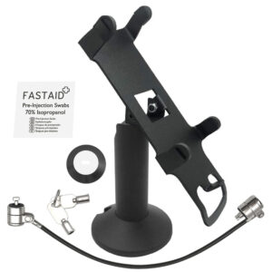 PAX S80 Swivel and Tilt Stand and Device to Stand Security Tether Lock, Two Keys 8"