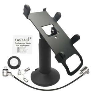 PAX S300 / PAX SP30 Swivel and Tilt Stand with Device to Stand Security Tether Lock, Two Keys 8"