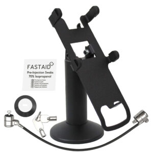 Verifone V200 / Verifone V400 Swivel and Tilt Stand with Device to Stand Security Tether Lock, Two Keys 8"