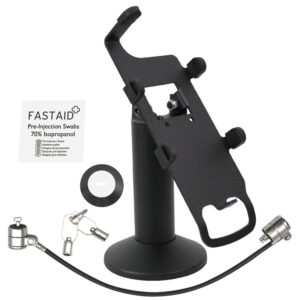 Verifone P200 / Verifone P400 Swivel and Tilt Stand with Device to Stand Security Tether Lock, Two Keys 8"