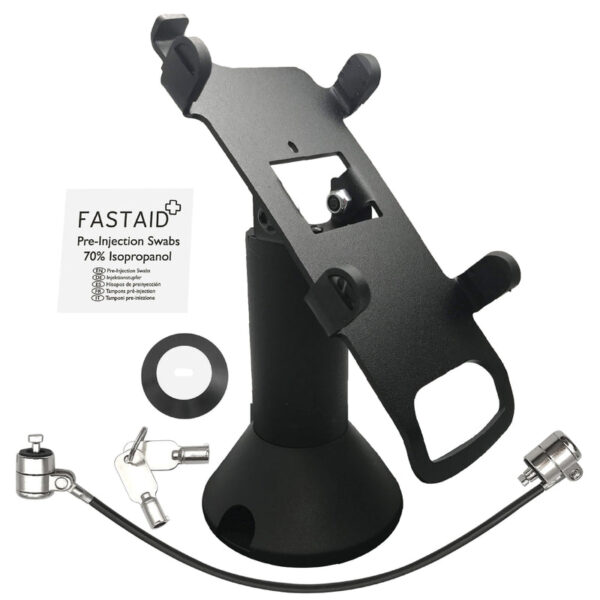 Ingenico IPP310 / 315 / 320 / 350 Swivel and Tilt Stand with Device to Stand Security Tether Lock, Two Keys 8"