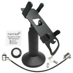 IMG-1_c80cf1bf-5f44-4a4b-b6f5-abe01a7a7f65-1.jpg Ingenico ICT 220 / Ingenico ICT 250 Swivel and Tilt Stand with Device to Stand Security Tether Lock, Two Keys 8"