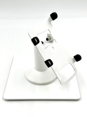Square POS Low Freestanding Swivel and Tilt Stand with Square Plate (White)