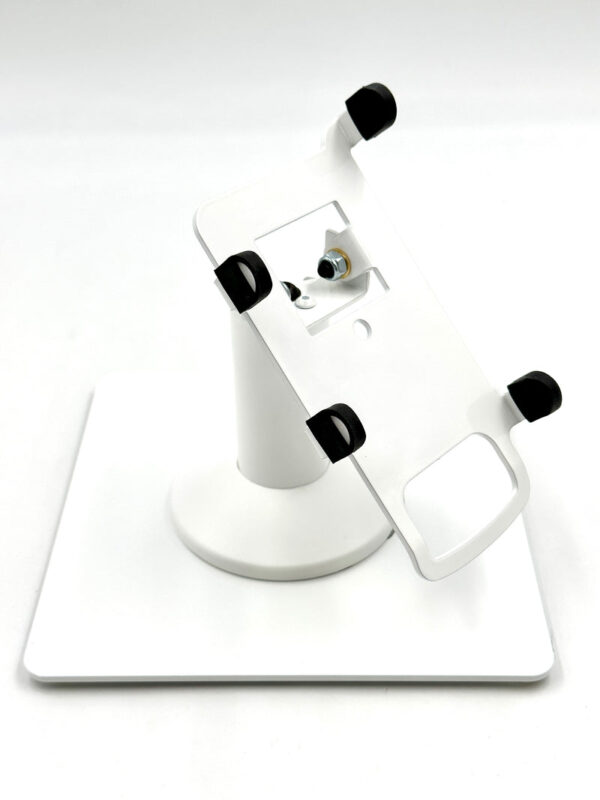 Square POS Low Freestanding Swivel and Tilt Stand with Square Plate (White)