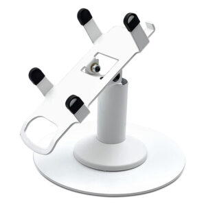 Valor Paytech VL100 Low Freestanding Swivel and Tilt Stand with Round Plate (White)
