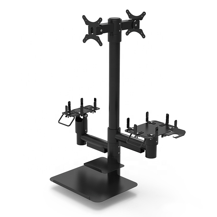 Metal Stand Rotating Pole POS Mounting Stand for Monitors/Card Reader/Scanner Holder