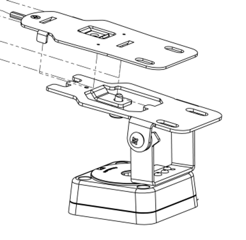 VeriFone VX820 Credit Card Stand Square Base Quick Release by Swivel Stands
