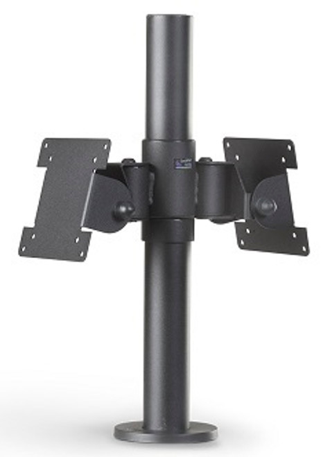 SpacePole Back-to-Back 75/100 VESA Display mount on 400mm steel pole