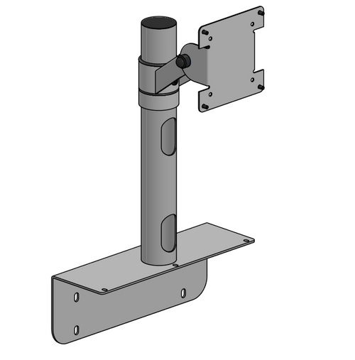 SPACEPOLE, IBM 4820 15'' VSA L SHAPED RAIL MOUNT- BLACK