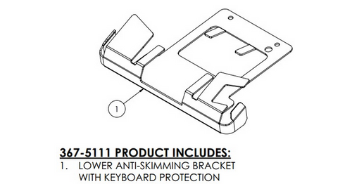 LOWER ANTI-SKIMMING KIT, KEYBOARD PROTECTION, VERIFONE MX925