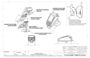 Ingenico MOVE 3000/5000 Metal Tailwind Backplate Only