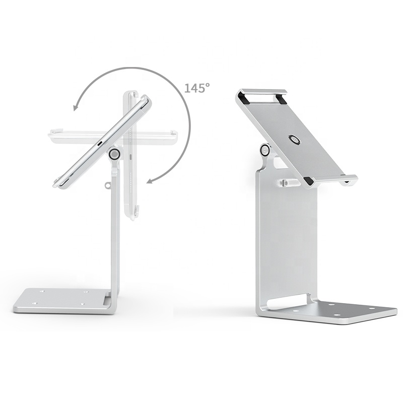 Stylish Adjustable Flexible Aluminum Two-in-one Saving Space Tablet Pos Stand for Ipad