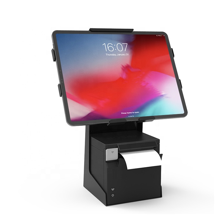 Supermarket and Restaurant Security Countertop POS Tablet Desktop Stand With Printed Stand
