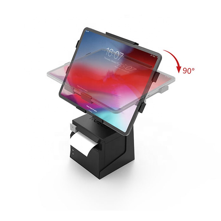 Two-in-one Adjustable Security Tablet Enclosure Pos Terminal Stand for Supermarket